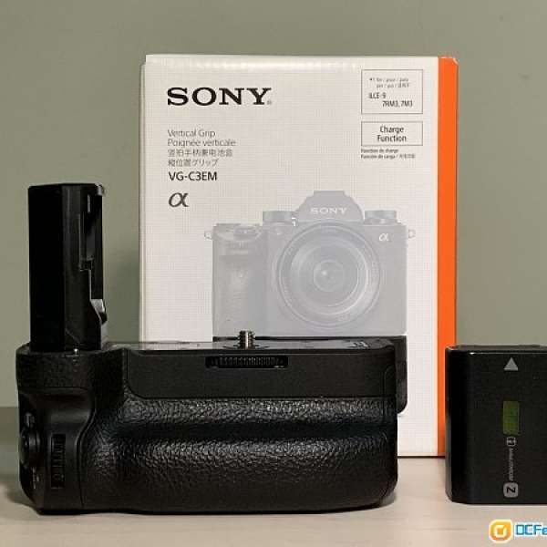 Sony VG-C3EM battery grip with 1 battery for A7III A7RIII A9