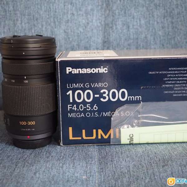 Panasonic LUMIX G VARIO 100-300mm f4.0-5.6 MEGA O.I.S, m4/3 90% NEW