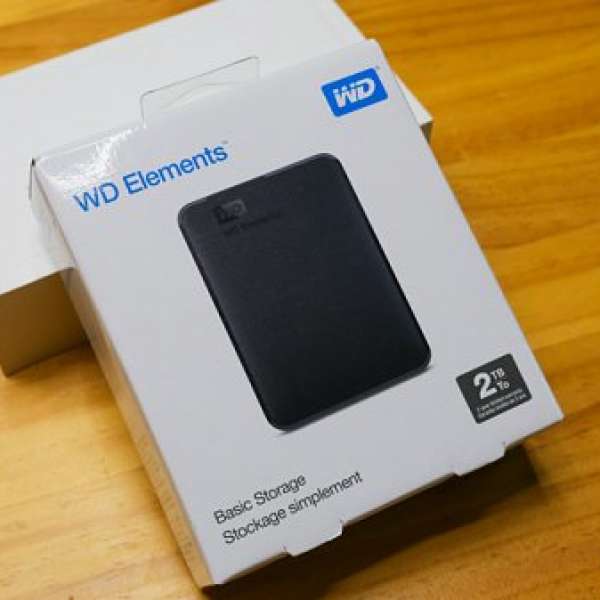 [全新未開封] Western Digital (WD) 2TB Elements Portable USB3.0 外置硬碟Harddisk