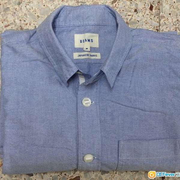 BEAMS Shirt (Blue, M SIZE) (95% NEW)