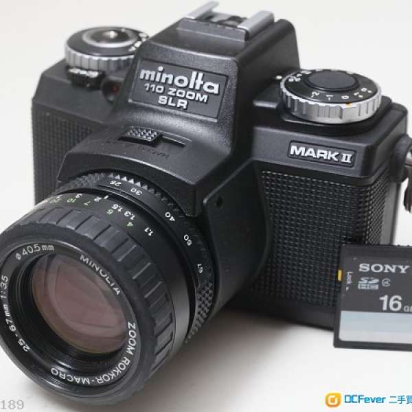 Minolta 110 Zoom SLR MarkII 50~135mm F3.5(110菲林手動對焦機皇) 傻瓜菲林旅行機...