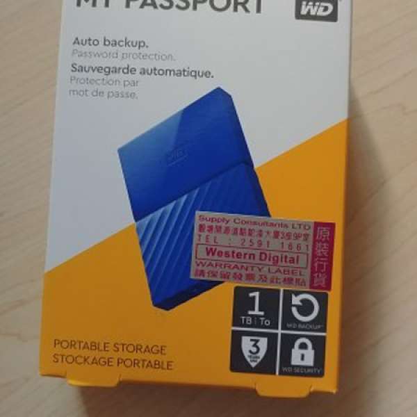 Western Digital WD my passport 1T 全新未開盒