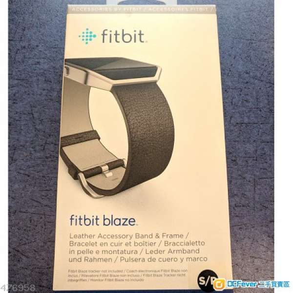 全新 Fitbit Blaze 真皮黑色原裝智能錶帶/手帶