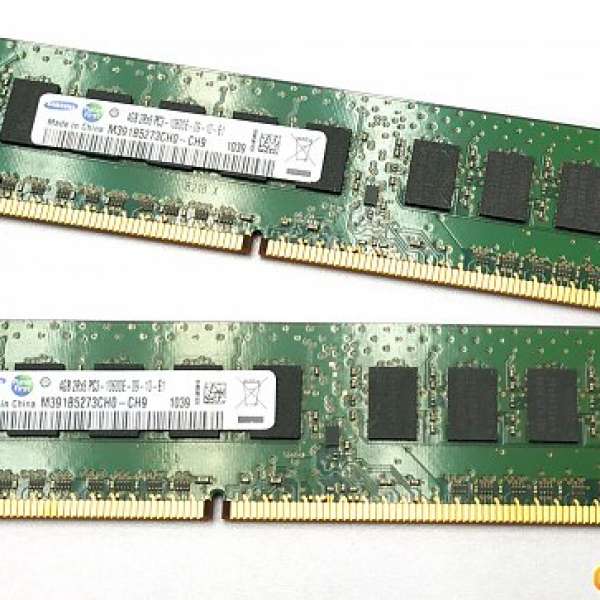 Samsung DDR3 1333 4GB x 2 可散買