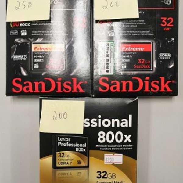 SanDisk Extreme CF Card 32GB 16GB多張