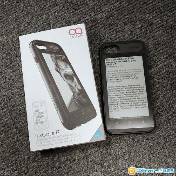 99%新 Oaxis Inkcase i7 iPhone 8 通用 E Ink 電子墨水屏幕 電子書 保護殼 再送 In...