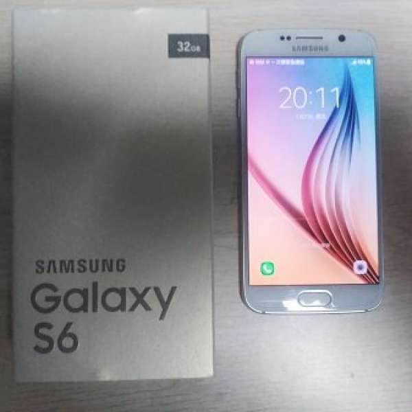 98%行貨白色雙卡 Samsung  s6 32gb,型號9200.全套齊配件。