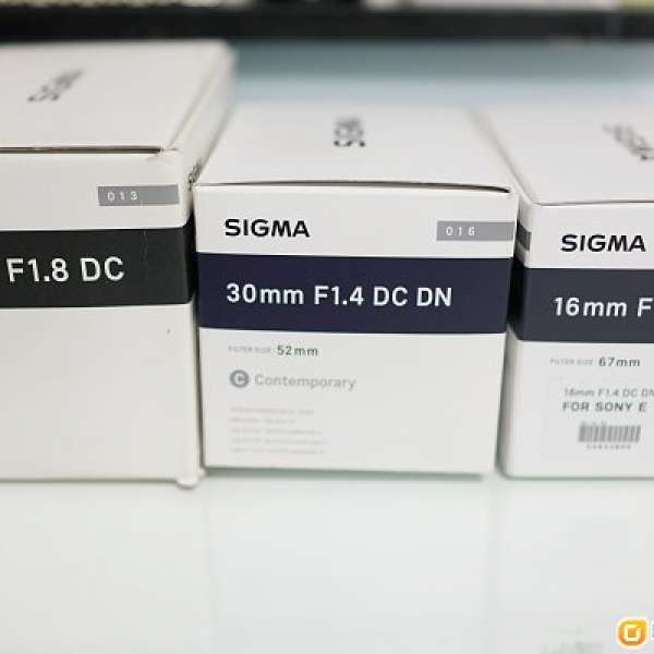 Sigma 16mm f1.7 / 30mm f1.4 / 18-35 f1.8 Sony 6300 6500 Canon