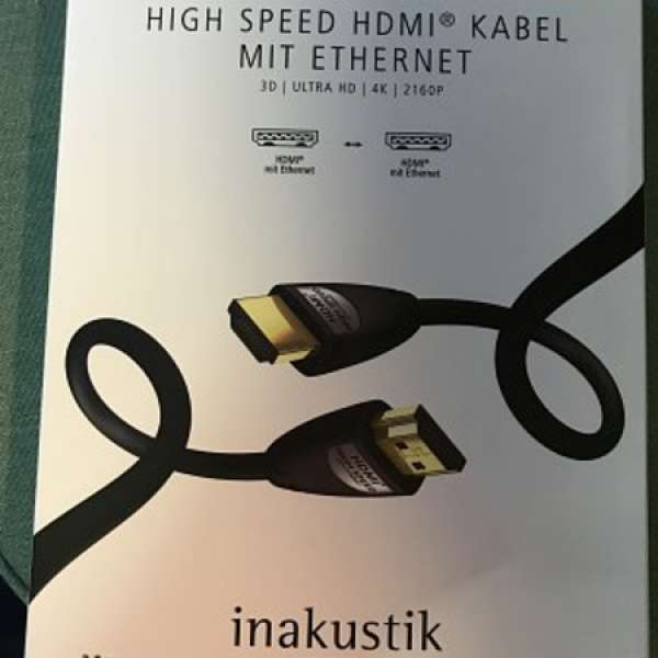 全新 ‘inakustik’ 4k HDMI 2.0 cable with ethernet