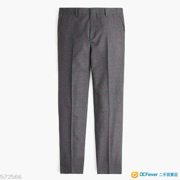 J.CREW Ludlow Slim-Fit Pant in Windowpane Wool Blend 30 x 32