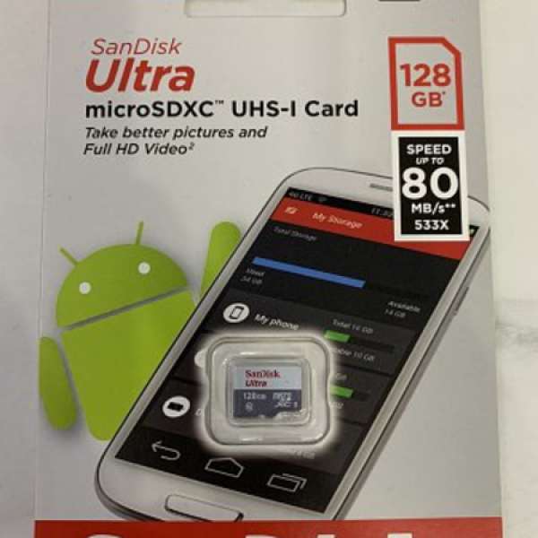 Sandisk Ultra Micro SDXC UHS-I Card 128GB 80mb/s