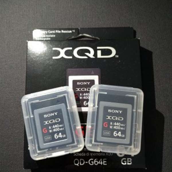 2張 SONY XQD G Series 64GB