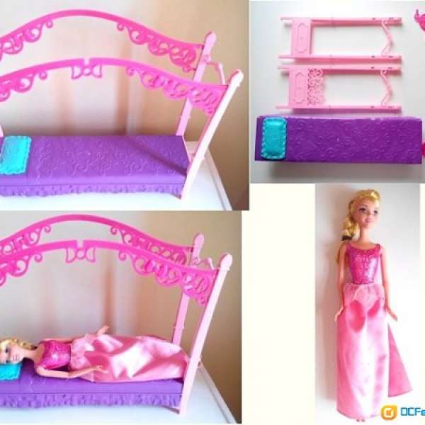 (9成新) Barbie公主 及可拆式 Barbie 床