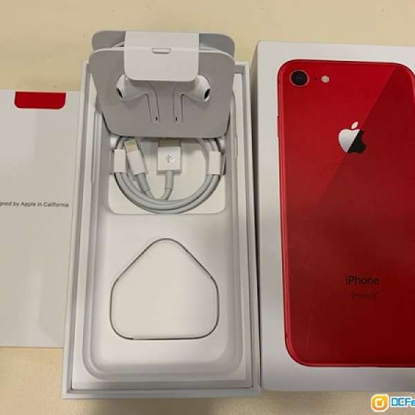 99% 極新無花 香港行貨 紅色 iPhone 8 64GB 全套有盒有單有保用