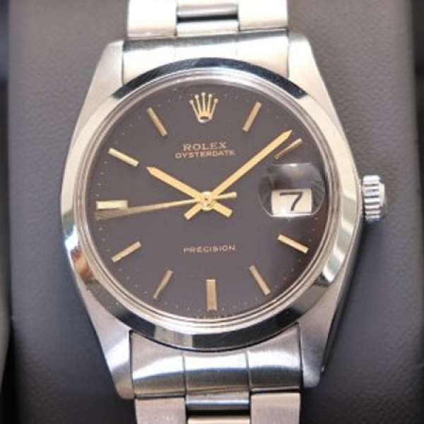 Rolex 6694 罕有，炭灰黑面，金針，全完装正錶。