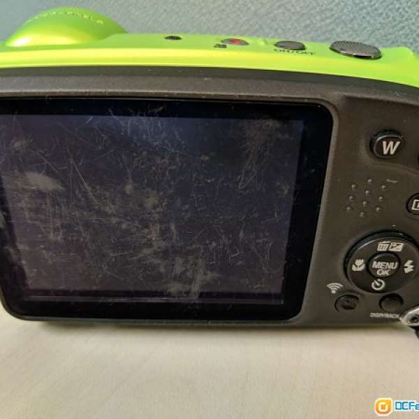 可開機 當壞機賣 LCD明顯有嚴重花痕 Fujifilm FinePix XP120 Lime