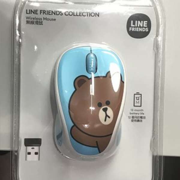 Logitech LINE FRIENDS Wireless Mouse + Mouse Pad – Brown (100% new)