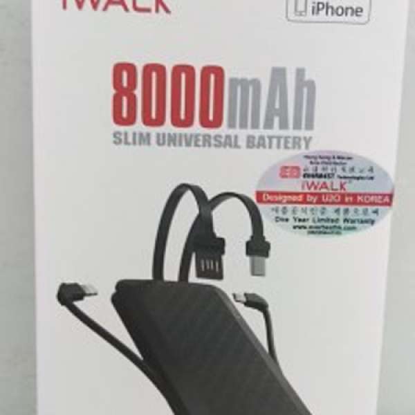全新 iwalk 8000mah 充電尿袋 for iPhone Android 機 Type C, Lighting, micro USB