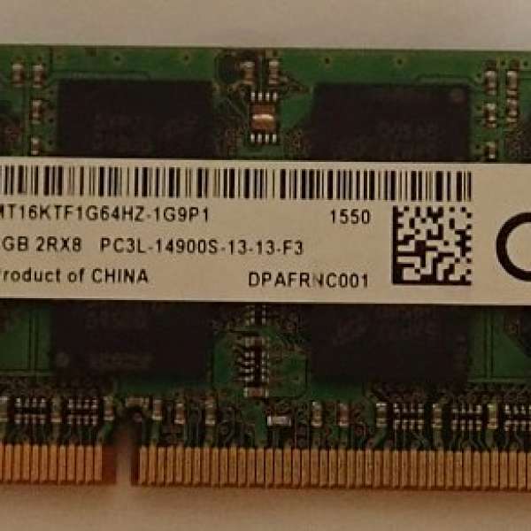 Micron Technology DDR3L SDRAM 8GB 204-SODIMM 1866 PC3L-14900
