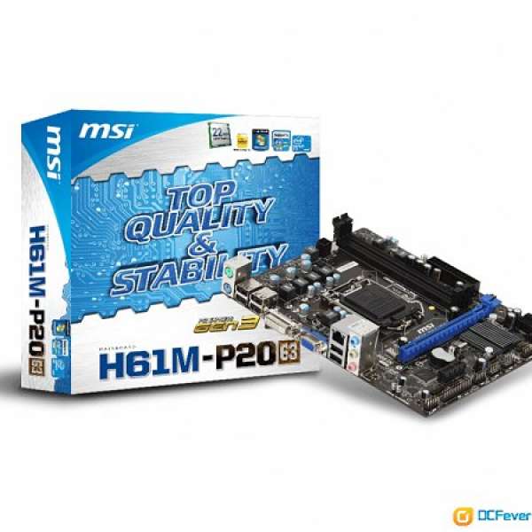 MSI H61M-P20 G3 有盒99%新