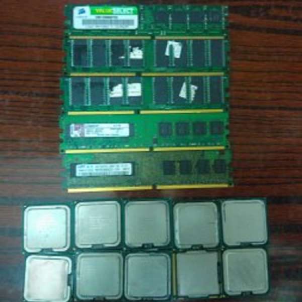 清雜物：CPU 10粒 + Ram 5條 + PCIE Display 2張