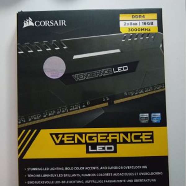 Corsair Vengeance LED 3000Mhz 白色 (2x8GB) 永久保