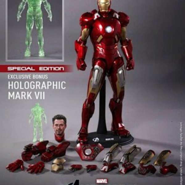 Hot Toys Hottoys MMS185 Iron Man Mark 7 VII Special Edition - 98%新
