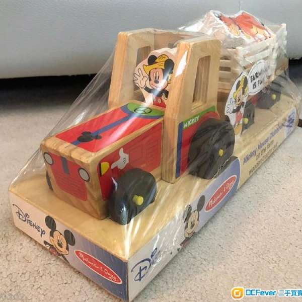Mickey Mouse 農場木製拖拉機玩具