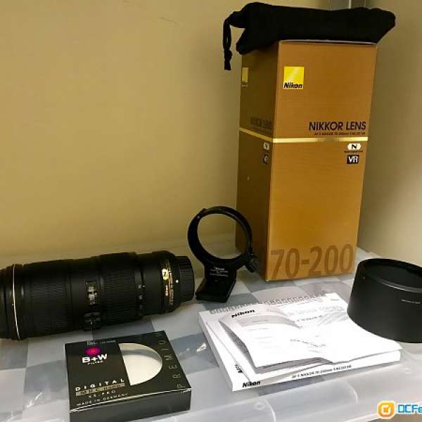出售Nikon 70-200 f4 連b+w 濾鏡 及腳架環