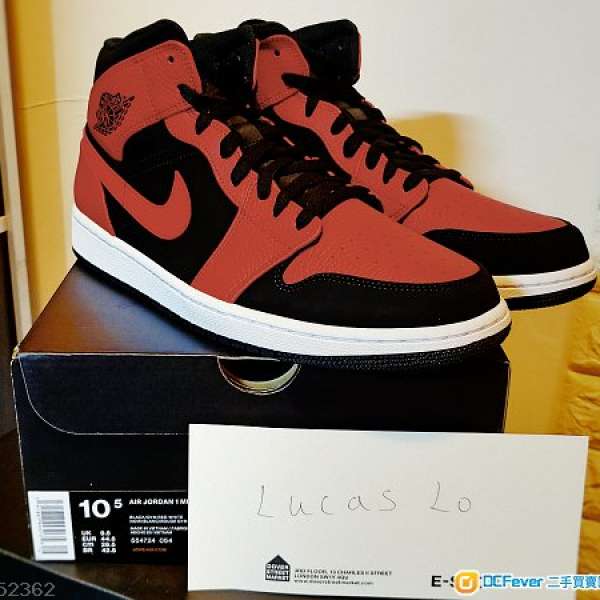 Air Jordan 1 MID " BANNED " 小禁穿 US 10 ( EU 44 ) 全新正貨