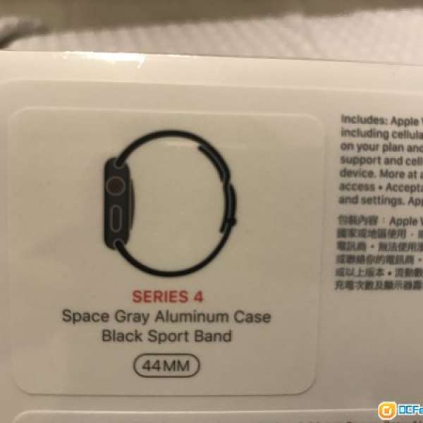 全新Apple Watch Series 4 (GPS+CEL) Black Sport Band