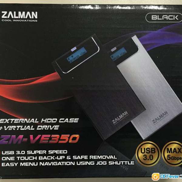 全新Zalman ZM-VE350 USB Virtual CD Hard Disk Case (銀色