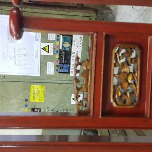 仿古人物雕花面盘架希有裝飾品