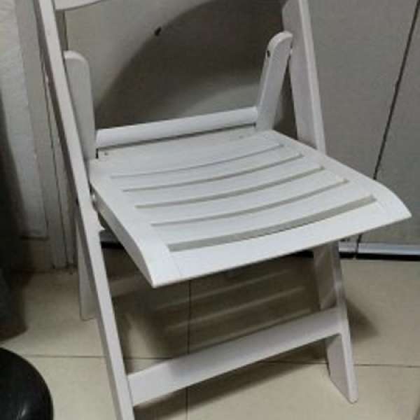 Ikea 白色餐檯摺椅3張