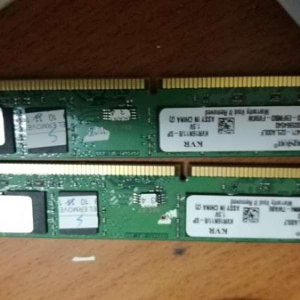 Kingston 金士頓 DDR3 1600 8GB RAM 2條一齊賣