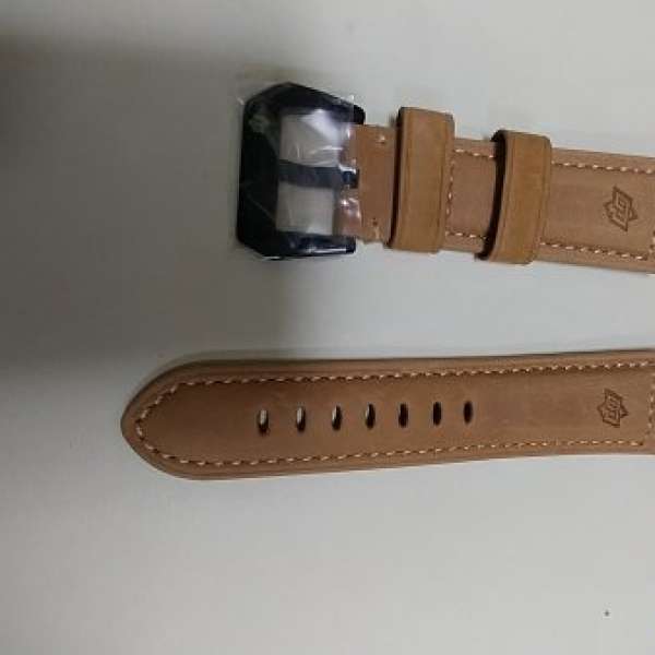 全新沛納海24mm真皮代用錶帶
