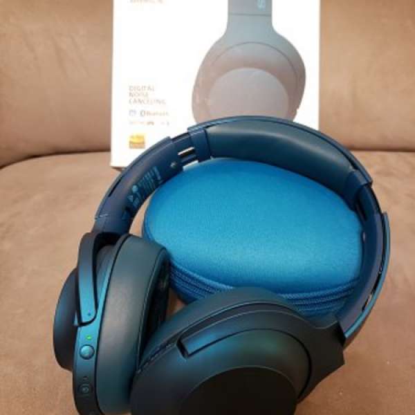 Sony MDR 100ABN 藍牙無線防噪耳機 青鉻藍色
