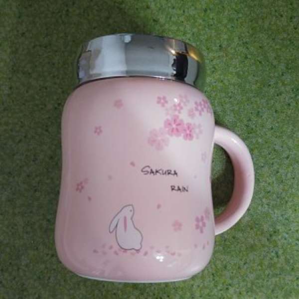 全新粉紅色兔子陶瓷杯