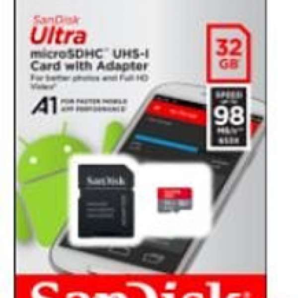 SanDisk ULTRA microSD A1 UHS-I 32GB CARD with Adaptor 98MB/s