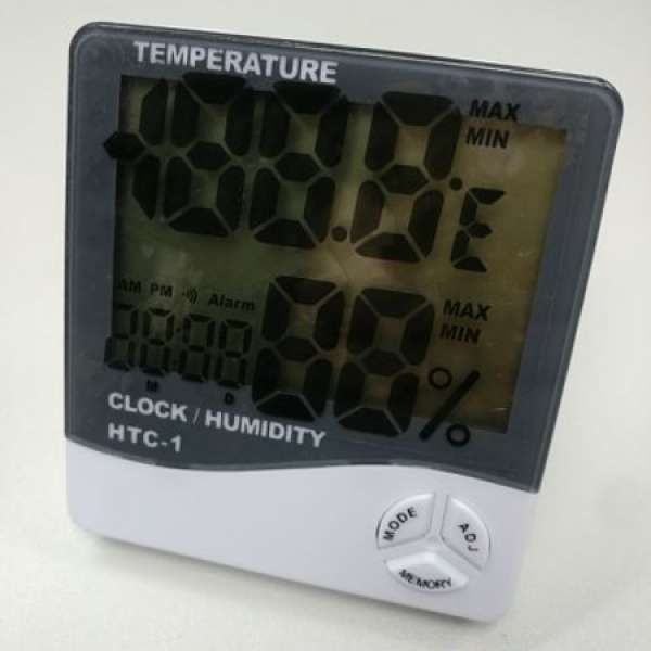 100% 全新 家用溫度濕度計 附鬧鐘功能 送電池