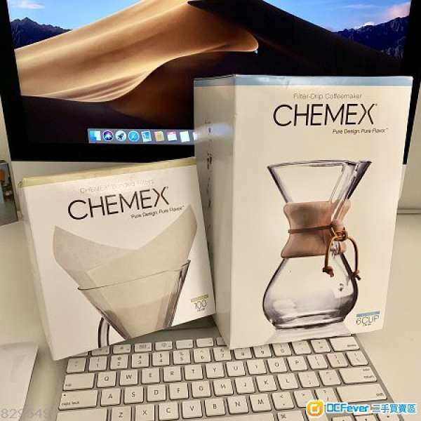 全新 Chemex 6 Cup Classic Coffeemaker + Paper filters 100pcs