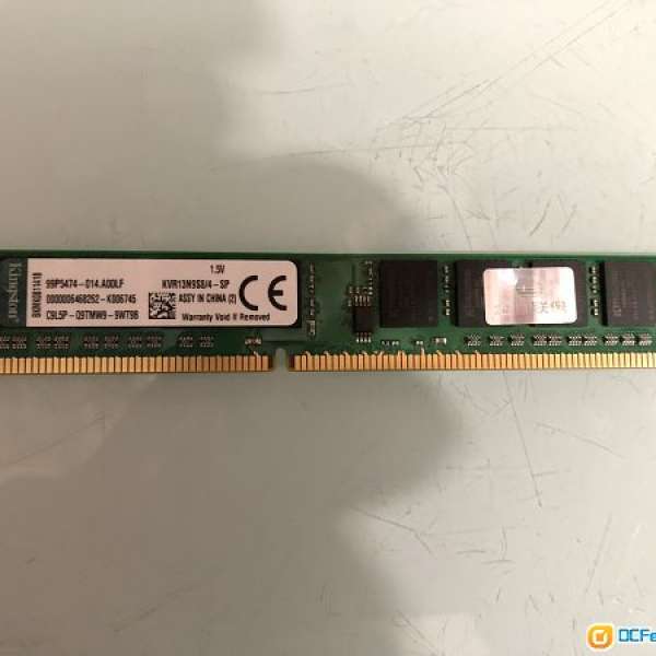 Kingston DDR3 4G 1333mhz （已附上上機圖，100%正常）