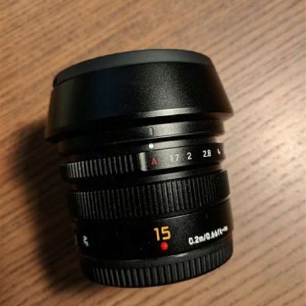 Panasonic Leica DG Summilux15mm F/1.7 ASPH. (Black, 有盒)