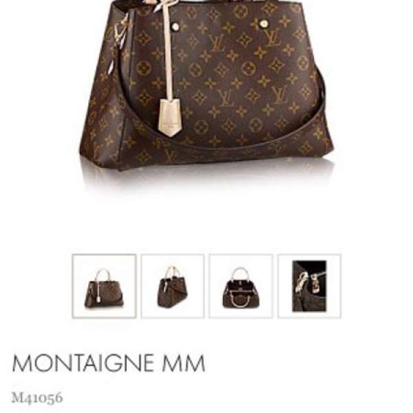 Louis Vuitton LV Montaigne MM Monogram Handbag 手袋 not hermes chanel