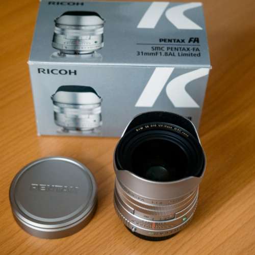 99% NEW PENTAX-FA 31mm F1.8 AL Limited 行貨連B+W UV Filter