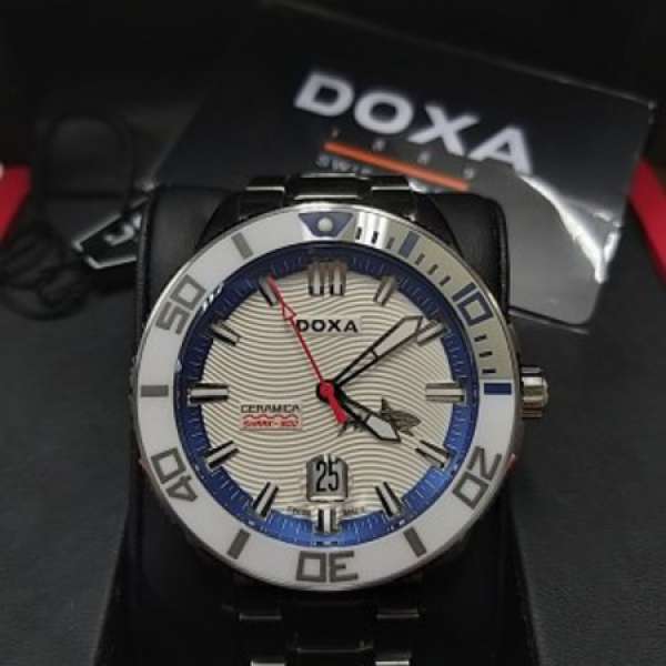 DOXA Shark Ceramica Automatic 300M D200SWH 自動錶 瑞士機芯 瑞士製造 98%新