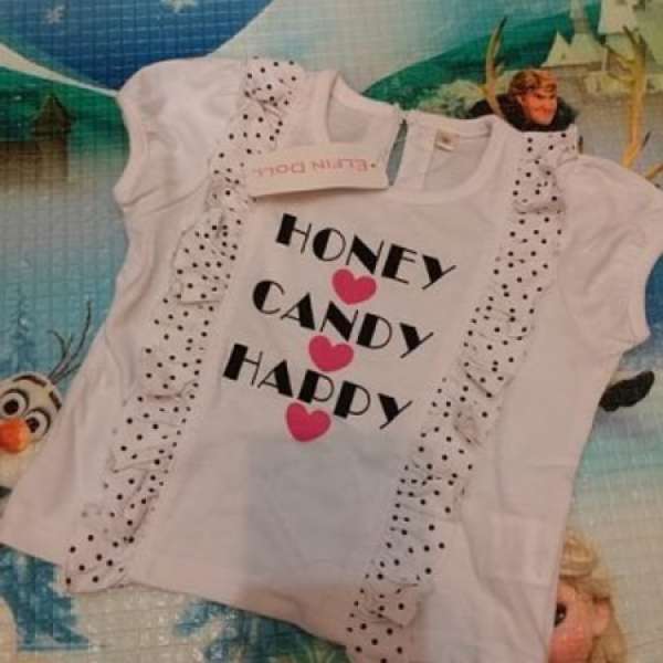 日本購入 Bb 衫 西松屋 nishimatsuya baby girl top 女孩 女童 幼兒 1歲 12個月 90cm