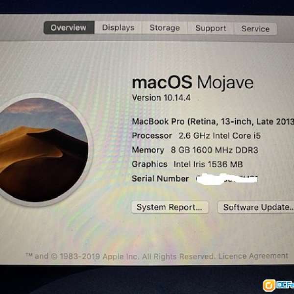 Macbook Pro (Retina 13Inch Late 2013)