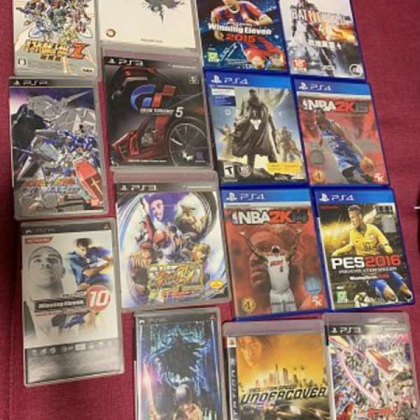 PSP,PS3 and PS4 games