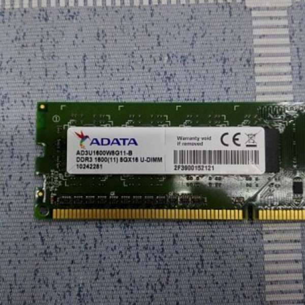 ADATA DDR3 1600 8G 桌上型記憶體 AD3U1600W8G11-B